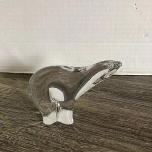 Vtg Hand Blown Art Glass  Polar Bear